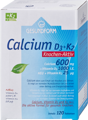 GESUNDFORM Calcium D3+K2 Tabletten