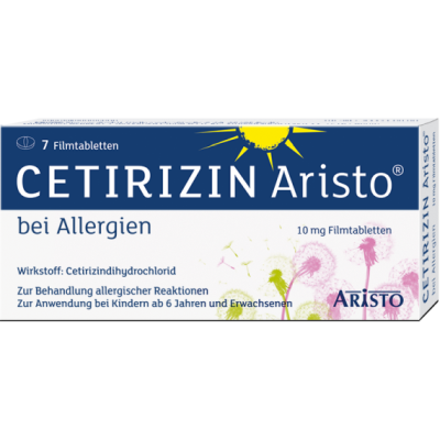 CETIRIZIN Aristo bei Allergien 10 mg Filmtabletten