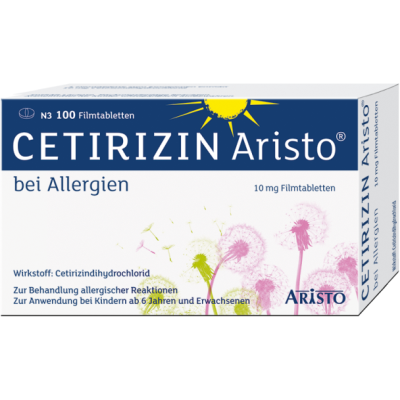 CETIRIZIN Aristo bei Allergien 10 mg Filmtabletten