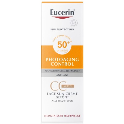 EUCERIN Sun CC Creme getönt mittel LSF 50+