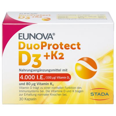 EUNOVA DuoProtect D3+K2 4000 I.E./80 µg Kapseln