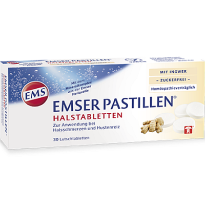 EMSER Pastillen Halstabletten m.Ingwer zuckerfrei