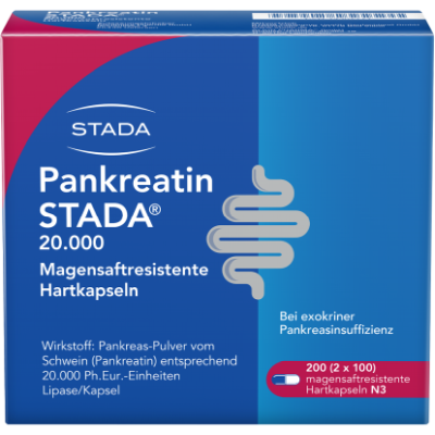 PANKREATIN STADA 20.000 magensaftres.Hartkapseln