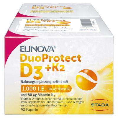 EUNOVA DuoProtect D3+K2 1000 I.E./80 µg Kaps.Kombi