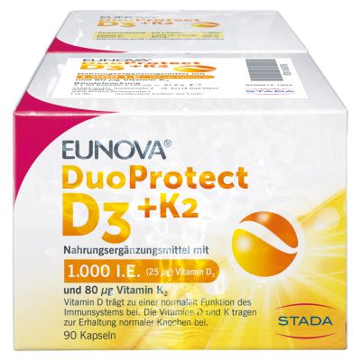 EUNOVA DuoProtect D3+K2 1000 I.E./80 µg Kaps.Kombi