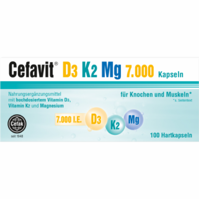 CEFAVIT D3 K2 Mg 7.000 I.E. Hartkapseln