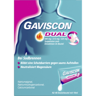 GAVISCON Dual 500mg/213mg/325mg Susp.z.Einn.Btl.