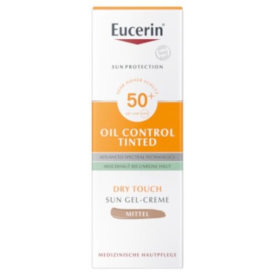 EUCERIN Sun Oil Control tinted Creme LSF 50+ mitt.