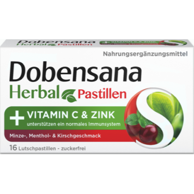 DOBENSANA Herbal Kirschgeschm.Vit.C & Zink Pastil.