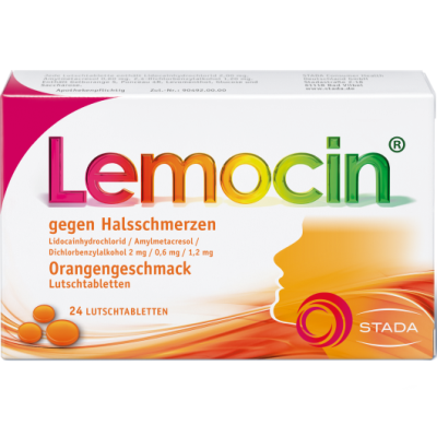 LEMOCIN gegen Halsschmerzen Orangengeschmack Lut.