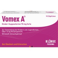 VOMEX A Kinder-Suppositorien 70 mg forte