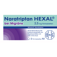 NARATRIPTAN HEXAL bei Migräne 2,5 mg Filmtabletten