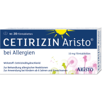 CETIRIZIN Aristo bei Allergien 10 mg Filmtabletten