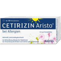 CETIRIZIN Aristo bei Allergien 10 mg Filmtabletten