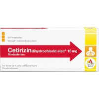 CETIRIZINDIHYDROCHLORID elac 10 mg Filmtabletten