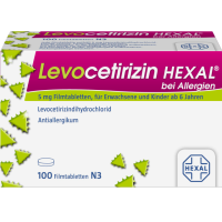 LEVOCETIRIZIN HEXAL bei Allergien 5 mg Filmtabl.